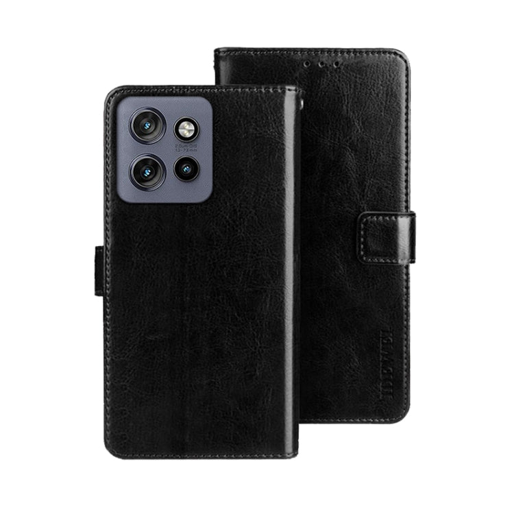 For Motorola Edge 50 Neo idewei Crazy Horse Texture Leather Phone Case