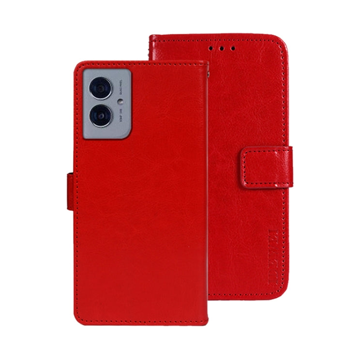 For Motorola Moto G55 5G idewei Crazy Horse Texture Leather Phone Case
