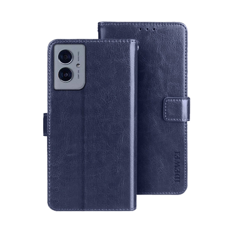 For Motorola Moto G55 5G idewei Crazy Horse Texture Leather Phone Case