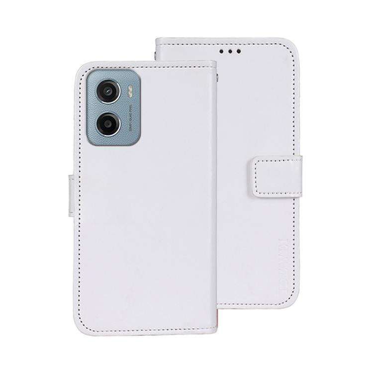 For Motorola Moto E15 idewei Crazy Horse Texture Leather Phone Case