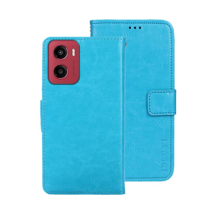 For Motorola Moto G05 idewei Crazy Horse Texture Leather Phone Case