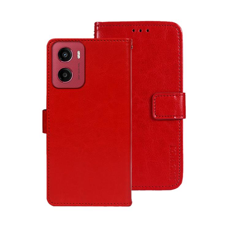 For Motorola Moto G05 idewei Crazy Horse Texture Leather Phone Case