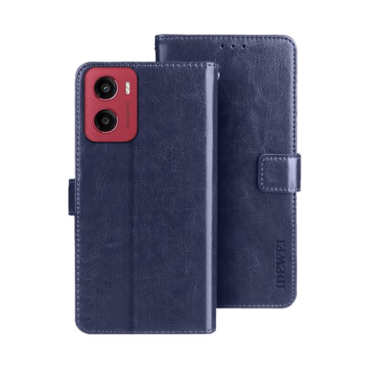 For Motorola Moto G05 idewei Crazy Horse Texture Leather Phone Case