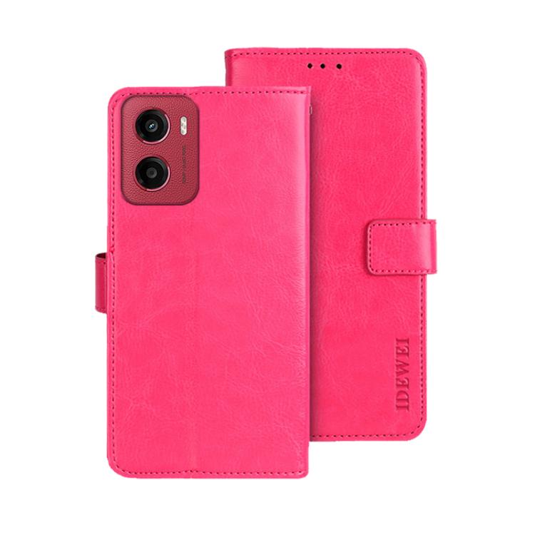 For Motorola Moto G05 idewei Crazy Horse Texture Leather Phone Case