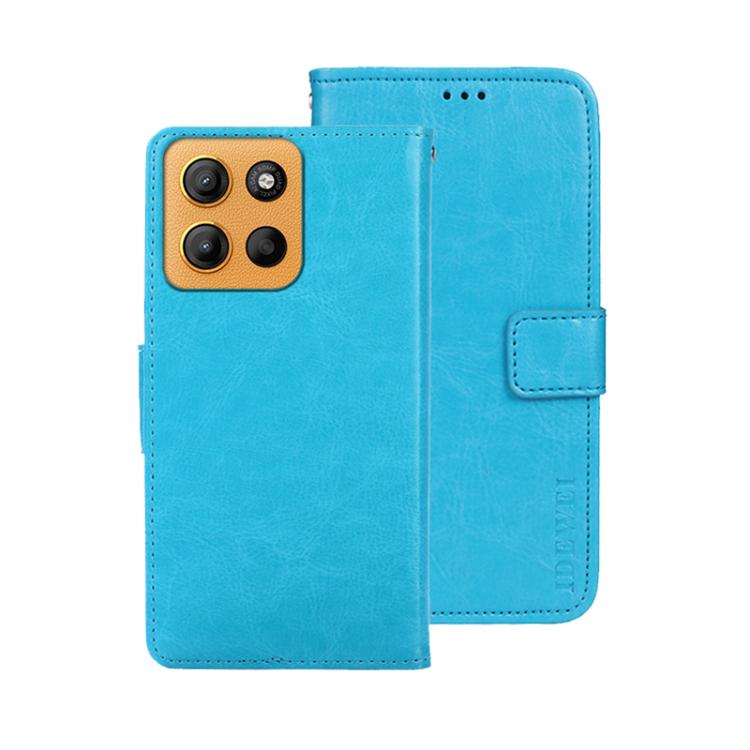 For Motorola Moto G15 idewei Crazy Horse Texture Leather Phone Case