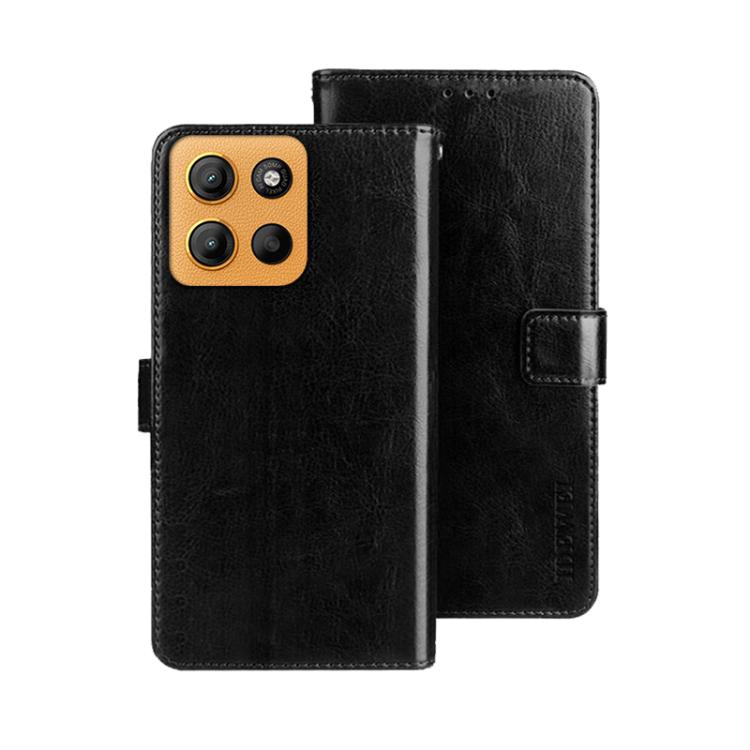 For Motorola Moto G15 idewei Crazy Horse Texture Leather Phone Case