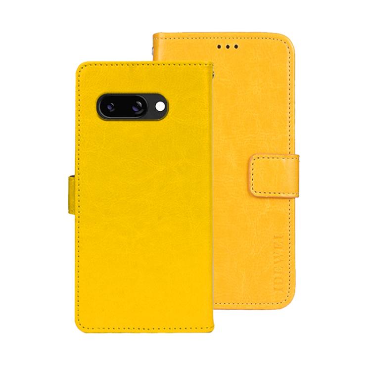 For Google Pixel 9a idewei Crazy Horse Texture Leather Phone Case