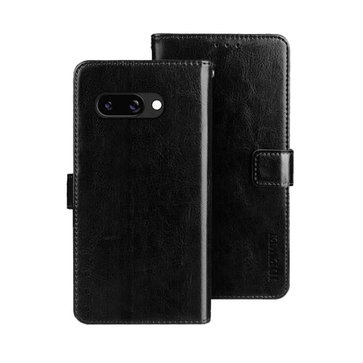 For Google Pixel 9a idewei Crazy Horse Texture Leather Phone Case