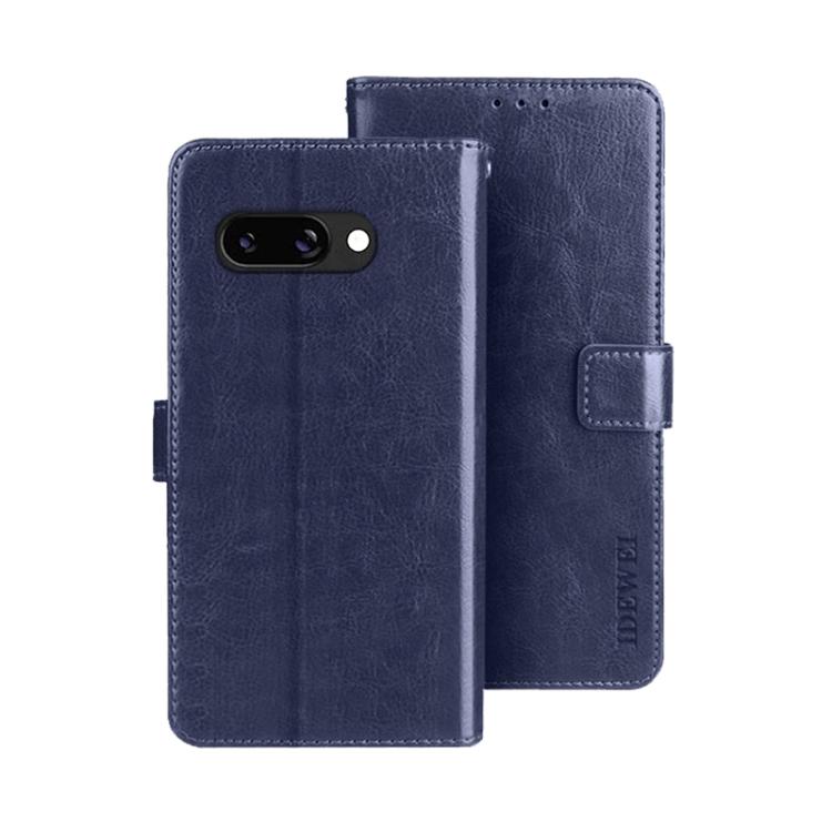 For Google Pixel 9a idewei Crazy Horse Texture Leather Phone Case