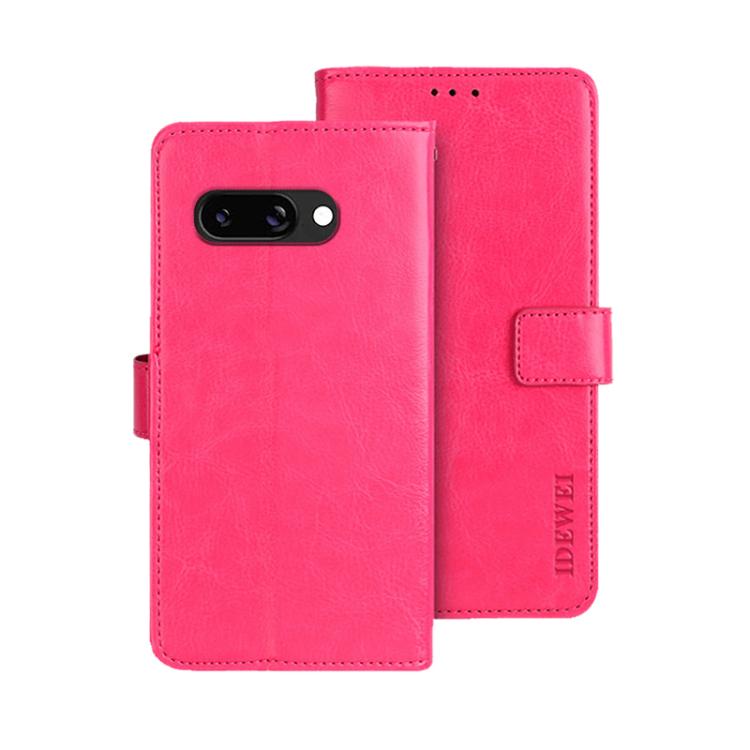 For Google Pixel 9a idewei Crazy Horse Texture Leather Phone Case