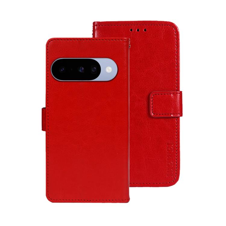 For Google Pixel 10 idewei Crazy Horse Texture Leather Phone Case