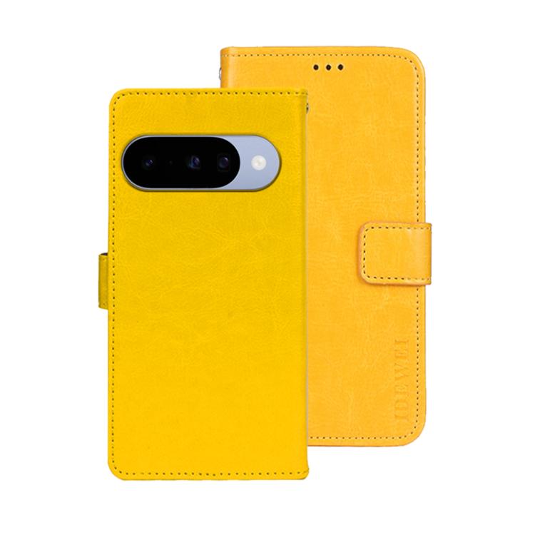 For Google Pixel 10 idewei Crazy Horse Texture Leather Phone Case