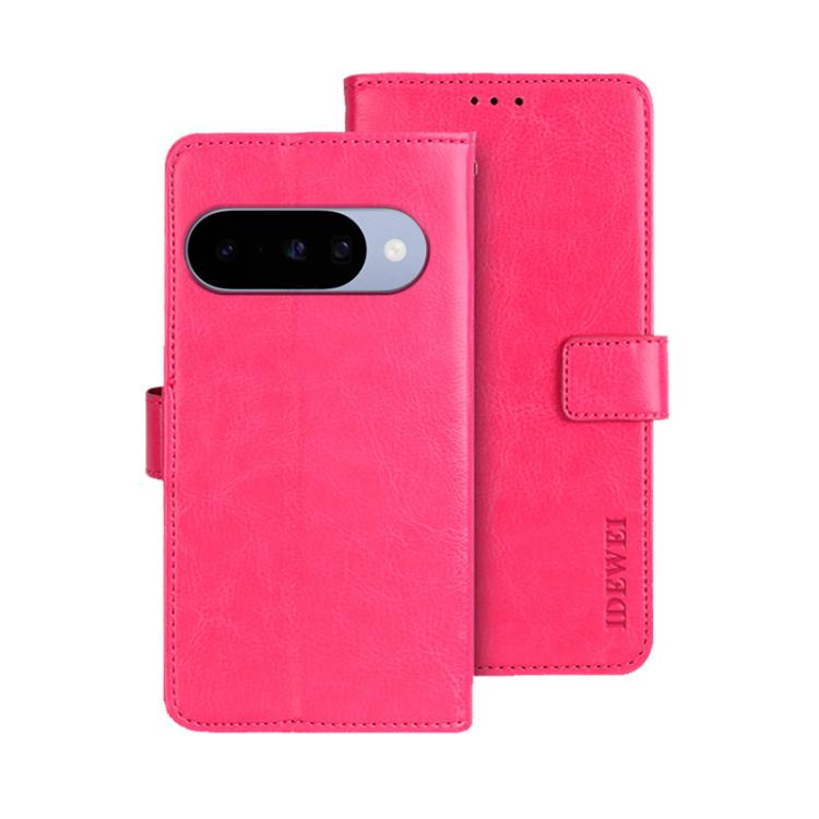 For Google Pixel 10 idewei Crazy Horse Texture Leather Phone Case