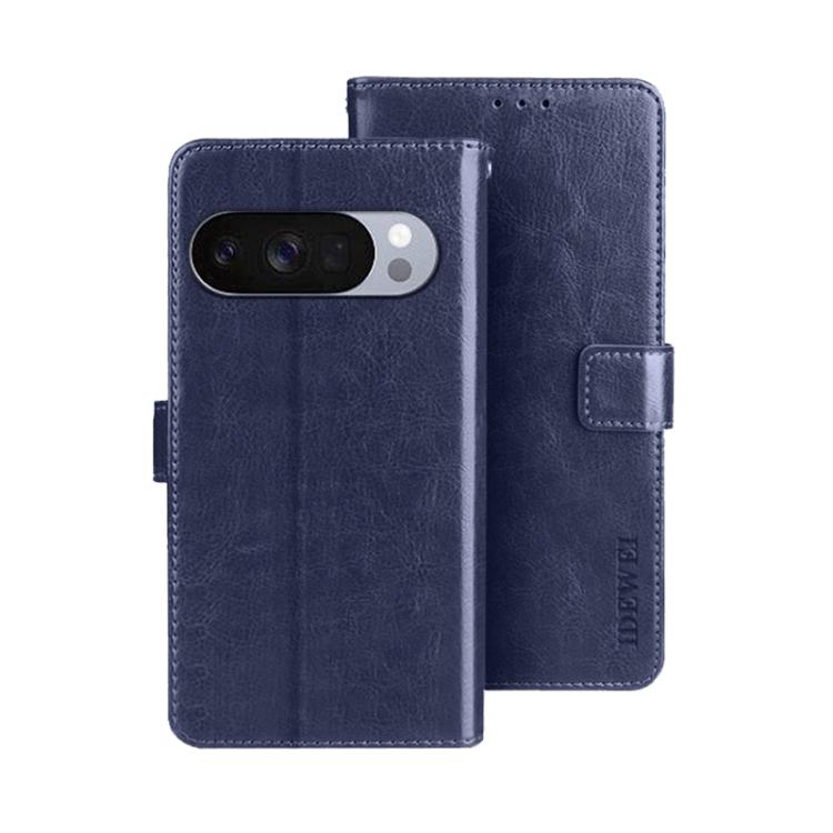 For Google Pixel 10 Pro idewei Crazy Horse Texture Leather Phone Case