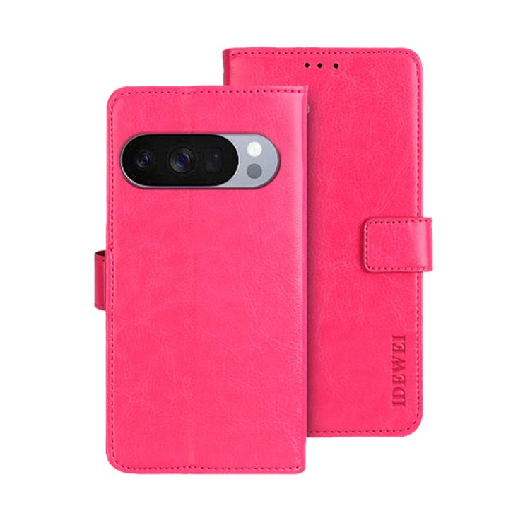 For Google Pixel 10 Pro idewei Crazy Horse Texture Leather Phone Case