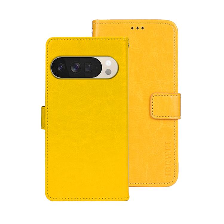 For Google Pixel 10 Pro XL idewei Crazy Horse Texture Leather Phone Case