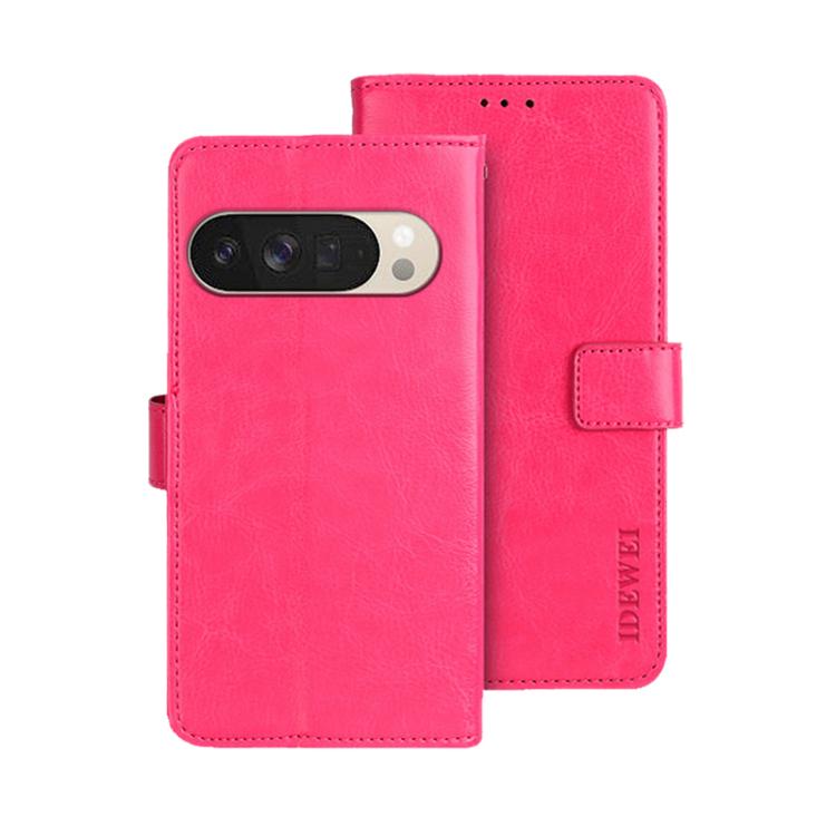 For Google Pixel 10 Pro XL idewei Crazy Horse Texture Leather Phone Case