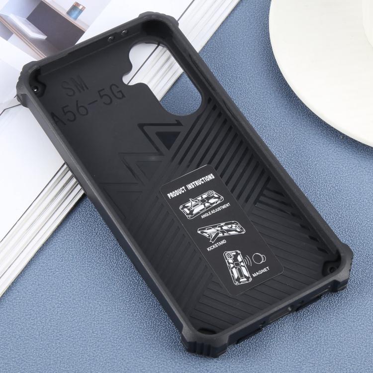 For Samsung Galaxy A56 5G Armor Shockproof TPU + PC Magnetic Phone Case with Holder