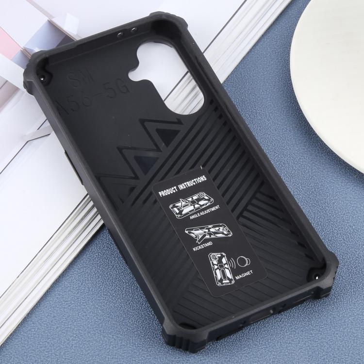 For Samsung Galaxy A56 5G Armor Shockproof TPU + PC Magnetic Phone Case with Holder
