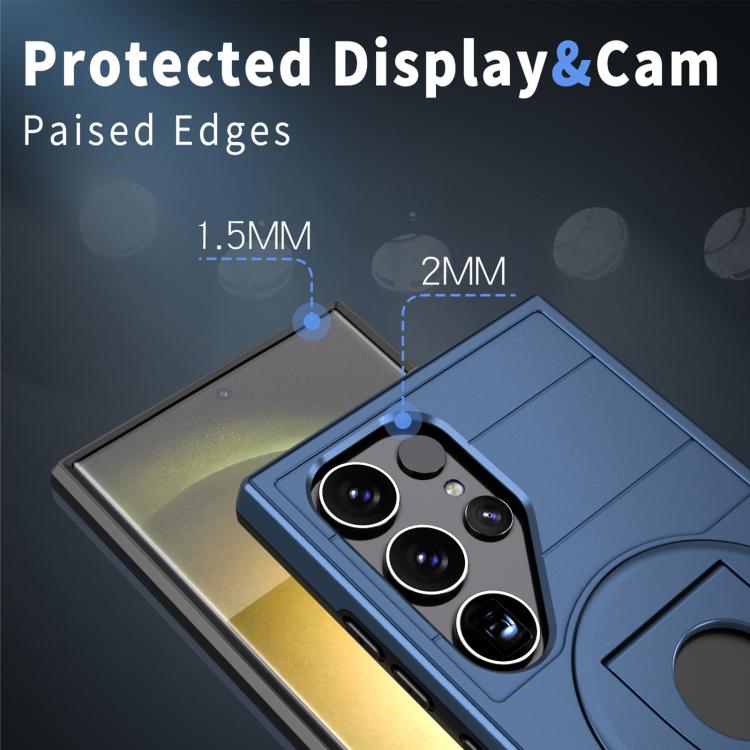 For Samsung Galaxy S25 Ultra 5G Armor MagSafe Ring Holder Phone Case