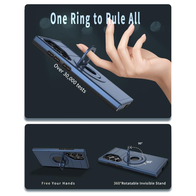For Samsung Galaxy S25 Ultra 5G Armor MagSafe Ring Holder Phone Case