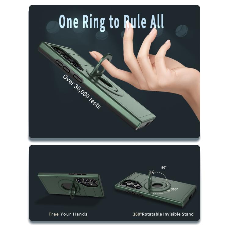 For Samsung Galaxy S25 Ultra 5G Armor MagSafe Ring Holder Phone Case