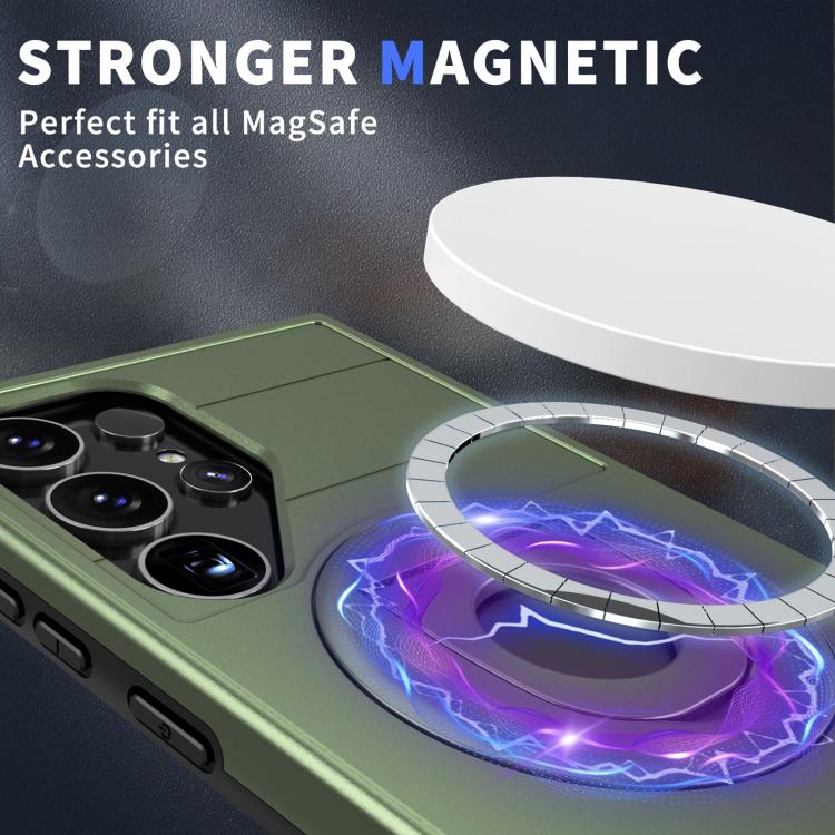 For Samsung Galaxy S25 Ultra 5G Armor MagSafe Ring Holder Phone Case