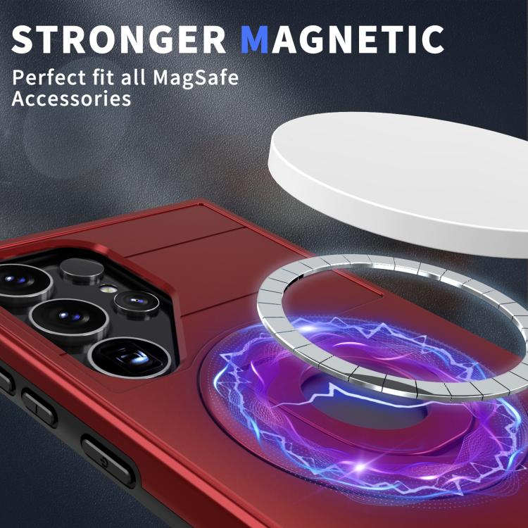 For Samsung Galaxy S25 Ultra 5G Armor MagSafe Ring Holder Phone Case