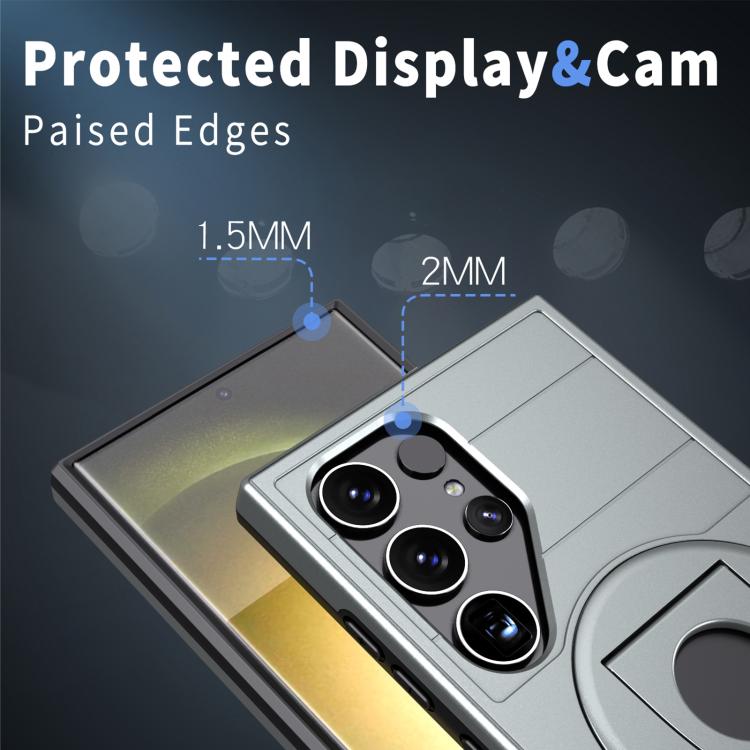 For Samsung Galaxy S25 Ultra 5G Armor MagSafe Ring Holder Phone Case