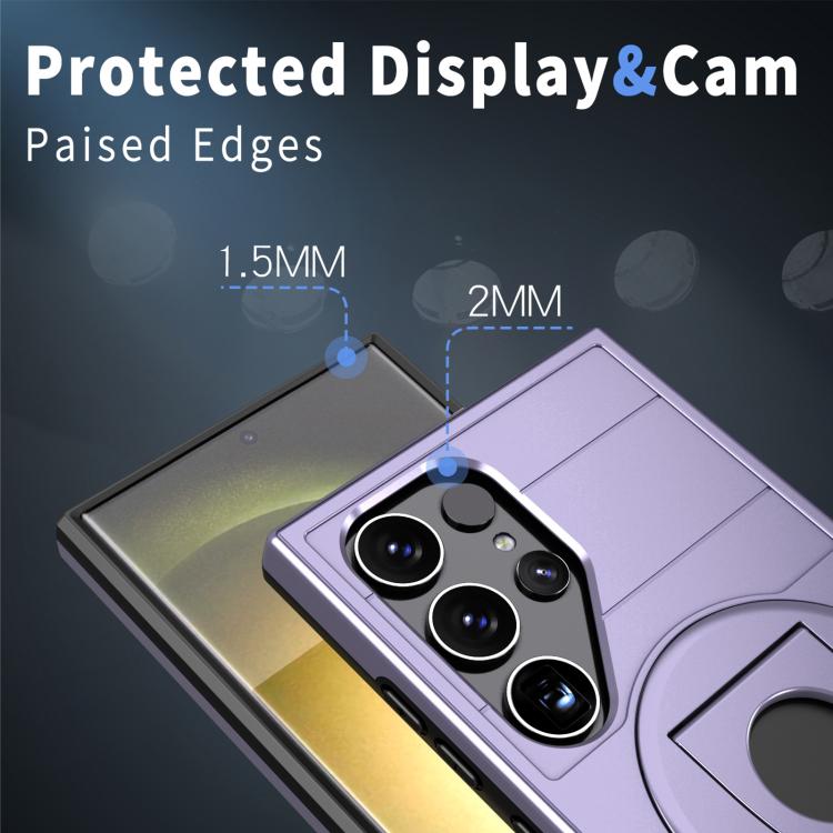 For Samsung Galaxy S25 Ultra 5G Armor MagSafe Ring Holder Phone Case