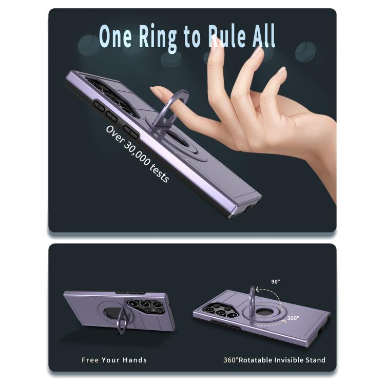 For Samsung Galaxy S25 Ultra 5G Armor MagSafe Ring Holder Phone Case