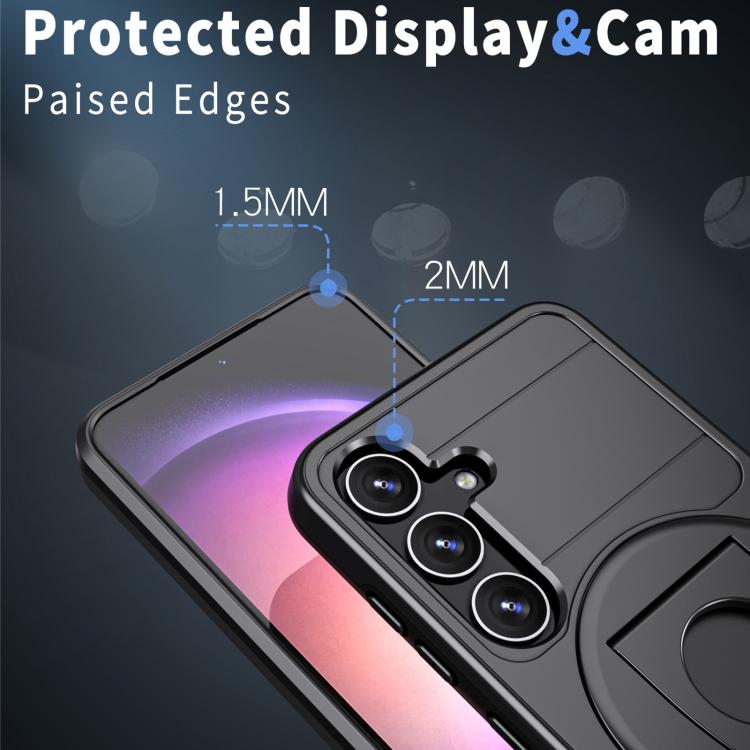 For Samsung Galaxy S25+ 5G Armor MagSafe Ring Holder Phone Case