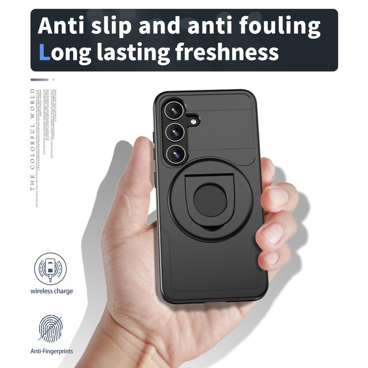 For Samsung Galaxy S25+ 5G Armor MagSafe Ring Holder Phone Case