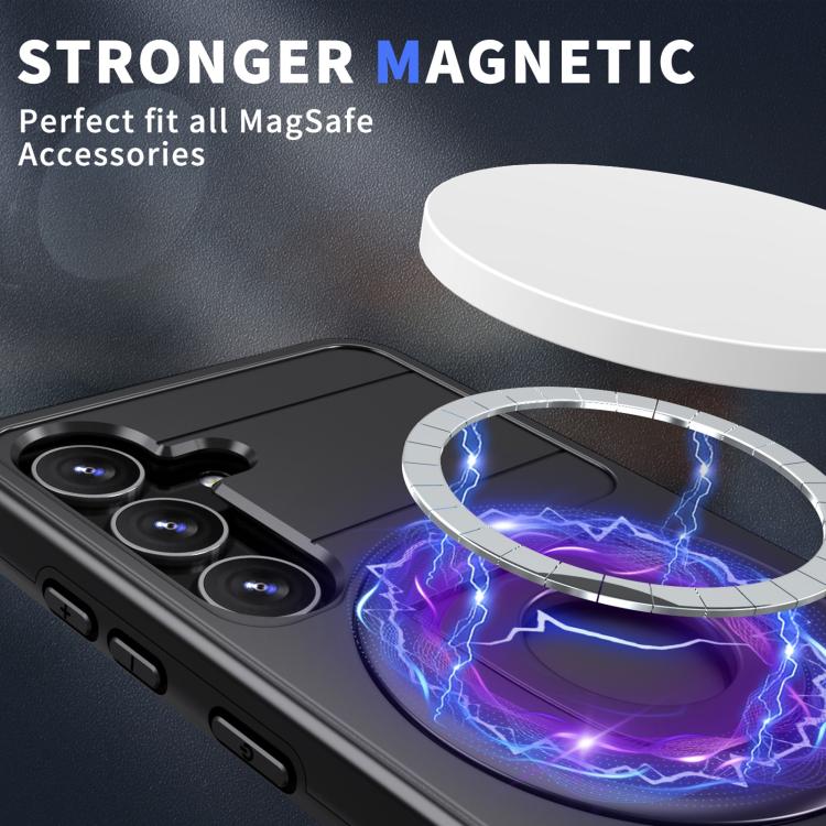 For Samsung Galaxy S25+ 5G Armor MagSafe Ring Holder Phone Case