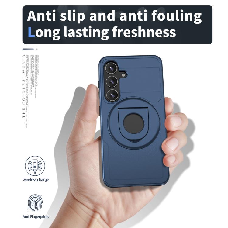 For Samsung Galaxy S25+ 5G Armor MagSafe Ring Holder Phone Case