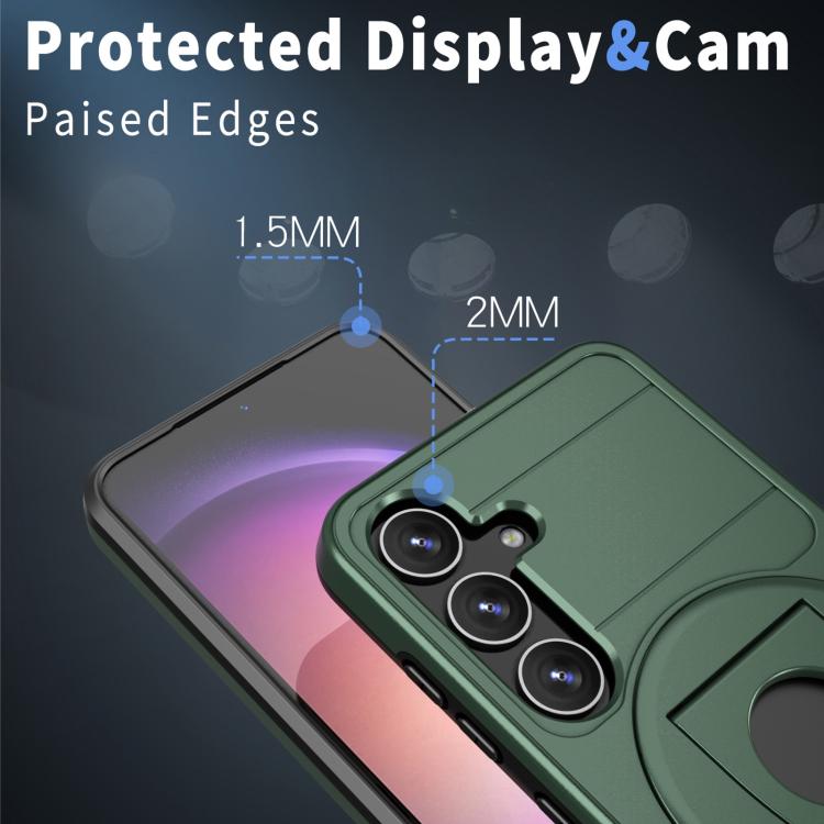 For Samsung Galaxy S25+ 5G Armor MagSafe Ring Holder Phone Case