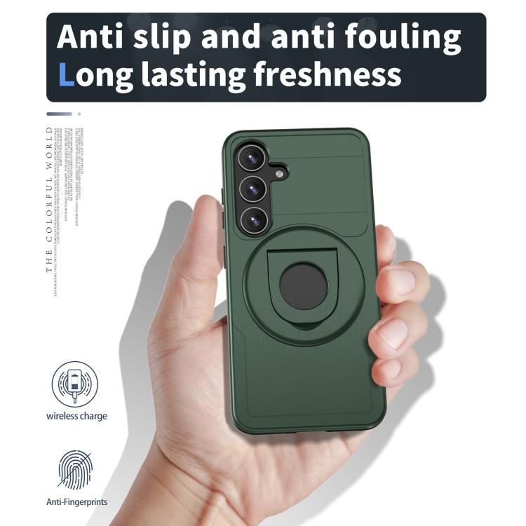 For Samsung Galaxy S25+ 5G Armor MagSafe Ring Holder Phone Case