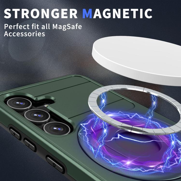 For Samsung Galaxy S25+ 5G Armor MagSafe Ring Holder Phone Case
