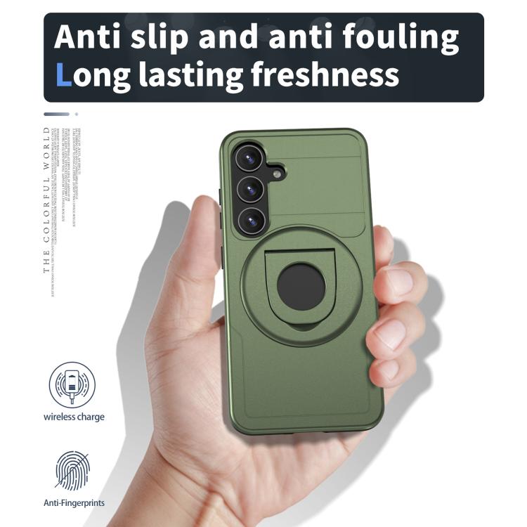 For Samsung Galaxy S25+ 5G Armor MagSafe Ring Holder Phone Case