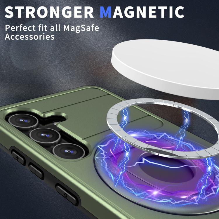 For Samsung Galaxy S25+ 5G Armor MagSafe Ring Holder Phone Case
