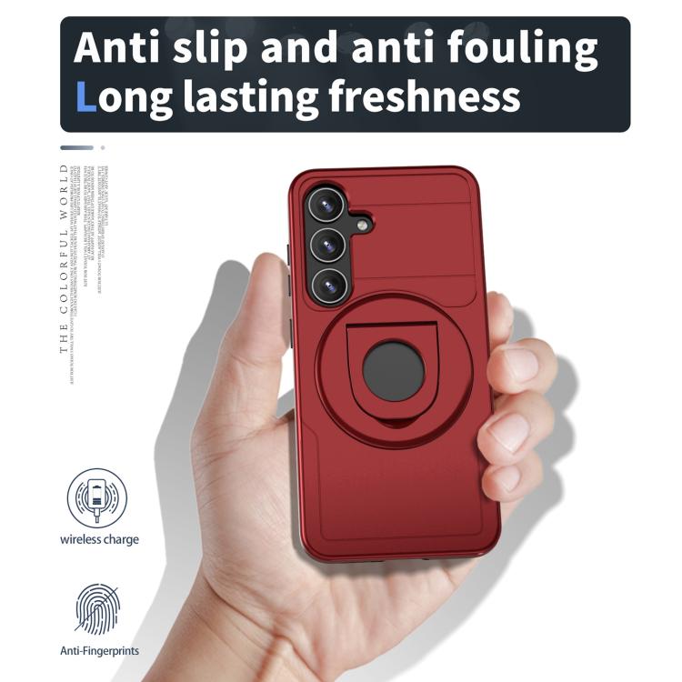 For Samsung Galaxy S25+ 5G Armor MagSafe Ring Holder Phone Case