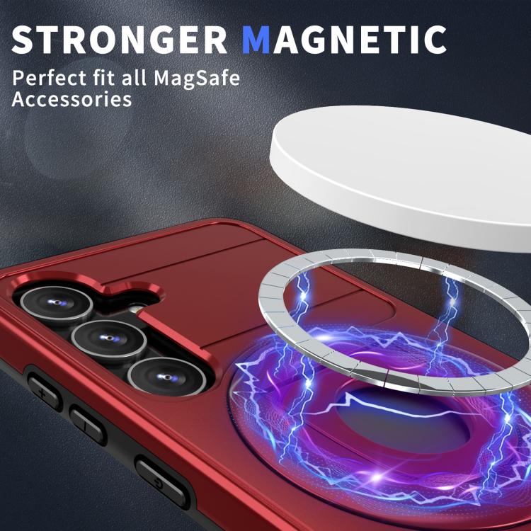 For Samsung Galaxy S25+ 5G Armor MagSafe Ring Holder Phone Case