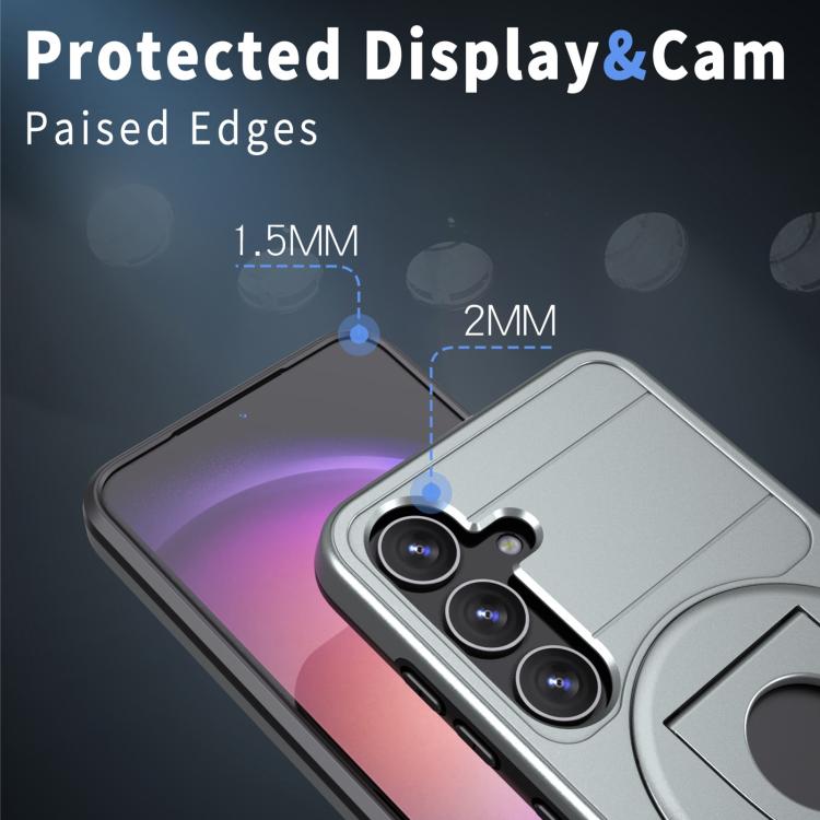 For Samsung Galaxy S25+ 5G Armor MagSafe Ring Holder Phone Case