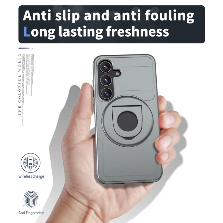 For Samsung Galaxy S25+ 5G Armor MagSafe Ring Holder Phone Case