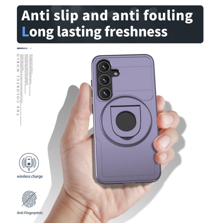 For Samsung Galaxy S25+ 5G Armor MagSafe Ring Holder Phone Case