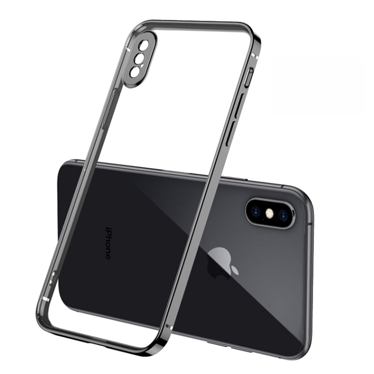 For iPhone X GKK Straight Edge Phantom TPU + Plating Protective Case