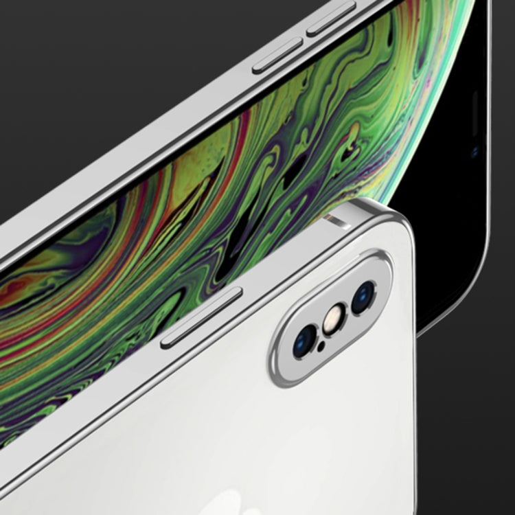 For iPhone X GKK Straight Edge Phantom TPU + Plating Protective Case