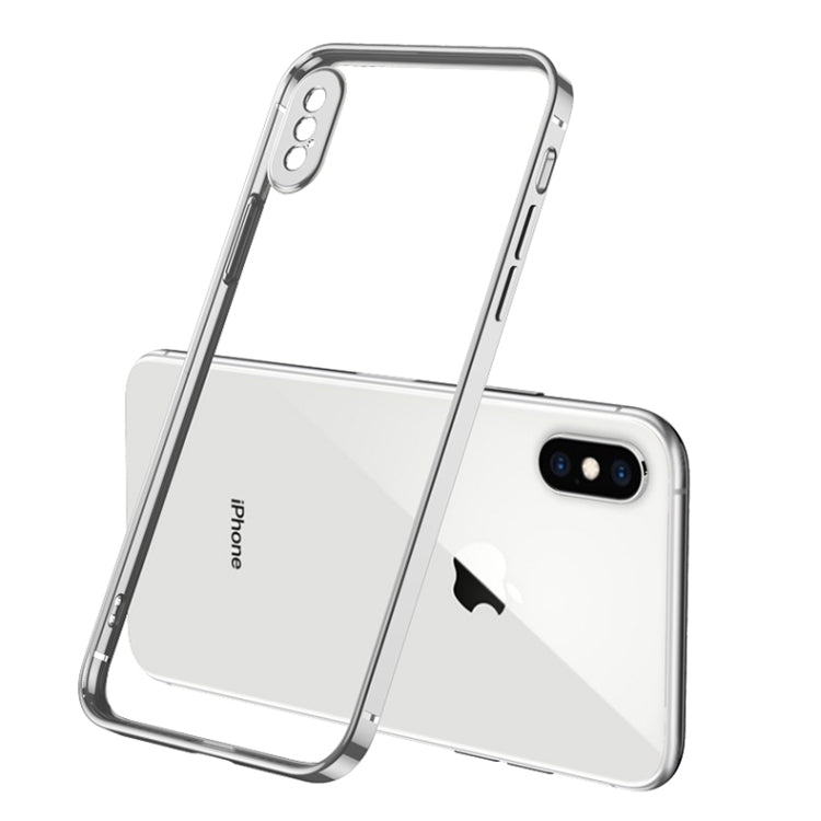 For iPhone X GKK Straight Edge Phantom TPU + Plating Protective Case