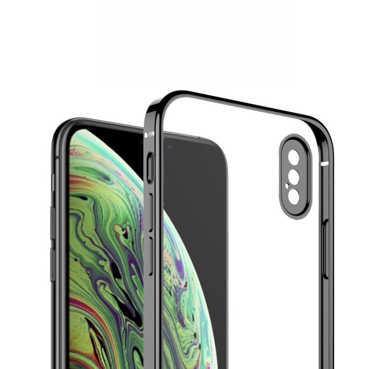 For iPhone X GKK Straight Edge Phantom TPU + Plating Protective Case