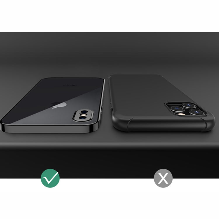 For iPhone X GKK Straight Edge Phantom TPU + Plating Protective Case